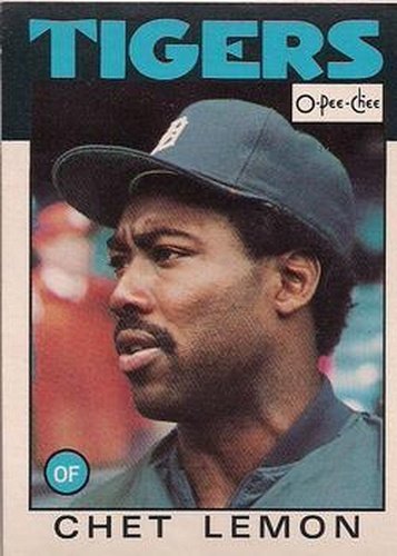 #160 Chet Lemon - Detroit Tigers - 1986 O-Pee-Chee Baseball