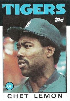 #160 Chet Lemon - Detroit Tigers - 1986 Topps Baseball