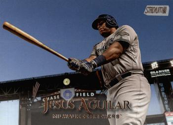 #160 Jesus Aguilar - Milwaukee Brewers - 2019 Stadium Club Baseball