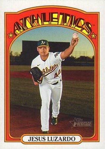 #160 Jesus Luzardo - Oakland Athletics - 2021 Topps Heritage Baseball