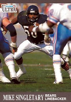 #160 Mike Singletary - Chicago Bears - 1991 Ultra Football