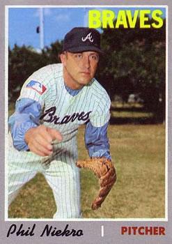 #160 Phil Niekro - Atlanta Braves - 1970 Topps Baseball
