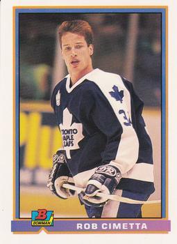 #160 Robert Cimetta - Toronto Maple Leafs - 1991-92 Bowman Hockey