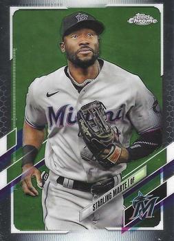 #160 Starling Marte - Miami Marlins - 2021 Topps Chrome Baseball