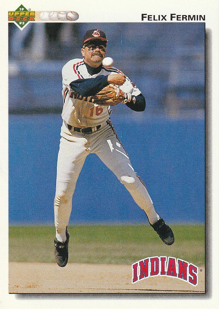 #160 Felix Fermin - Cleveland Indians - 1992 Upper Deck Baseball
