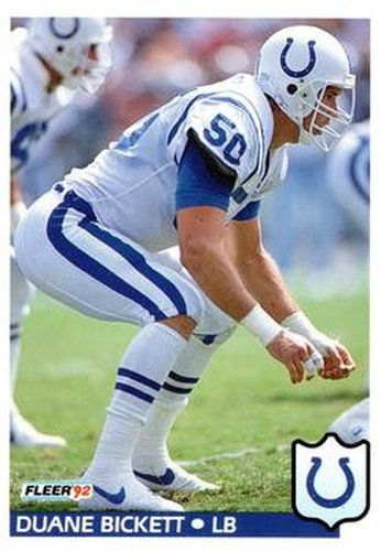 #160 Duane Bickett - Indianapolis Colts - 1992 Fleer Football