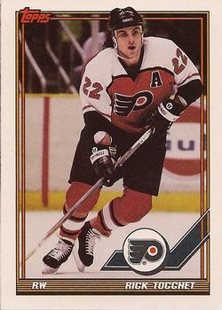 #160 Rick Tocchet - Philadelphia Flyers - 1991-92 Topps Hockey