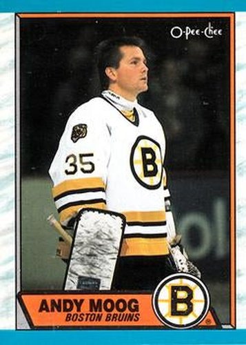 #160 Andy Moog - Boston Bruins - 1989-90 O-Pee-Chee Hockey