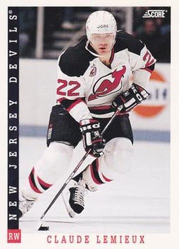 #160 Claude Lemieux - New Jersey Devils - 1993-94 Score Canadian Hockey