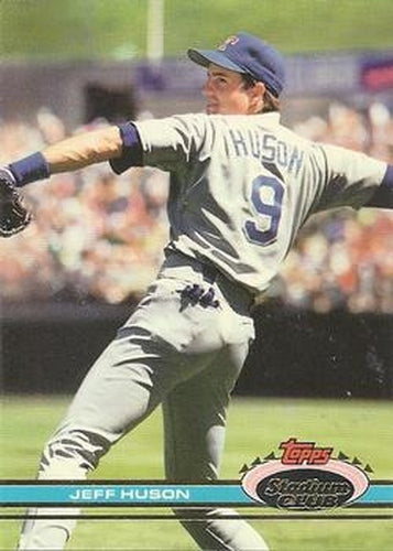 #160 Jeff Huson - Texas Rangers - 1991 Stadium Club Baseball