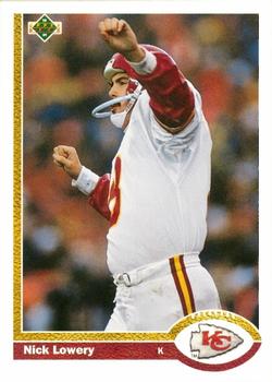 #160 Nick Lowery - Kansas City Chiefs - 1991 Upper Deck Football