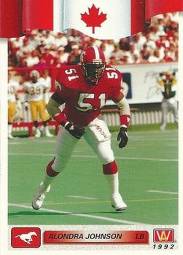 #160 Alondra Johnson - Calgary Stampeders - 1992 All World CFL Football