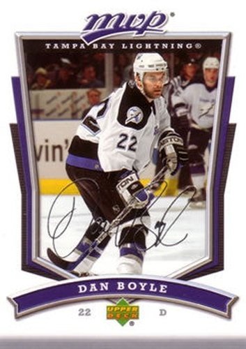 #161 Dan Boyle - Tampa Bay Lightning - 2007-08 Upper Deck MVP Hockey