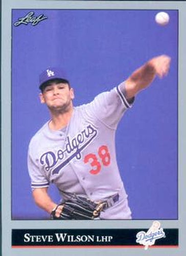 #161 Steve Wilson - Los Angeles Dodgers - 1992 Leaf Baseball