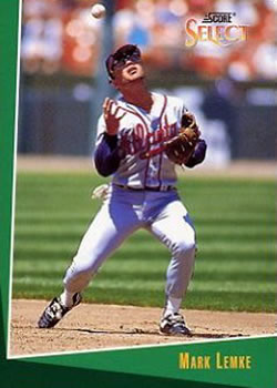 #161 Mark Lemke - Atlanta Braves - 1993 Select Baseball