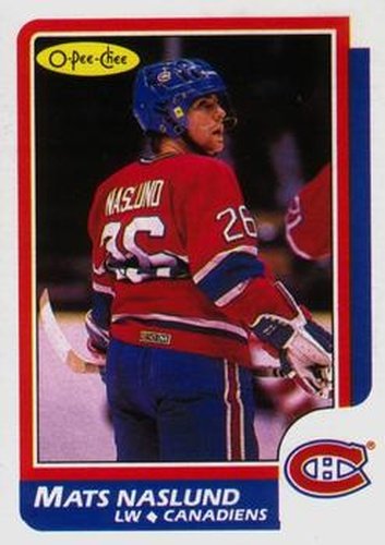 #161 Mats Naslund - Montreal Canadiens - 1986-87 O-Pee-Chee Hockey