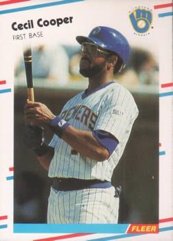 #161 Cecil Cooper - Milwaukee Brewers - 1988 Fleer Baseball