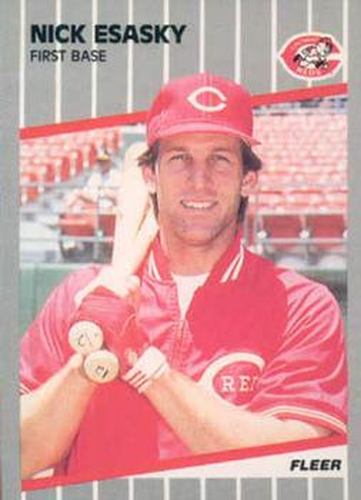 #161 Nick Esasky - Cincinnati Reds - 1989 Fleer Baseball