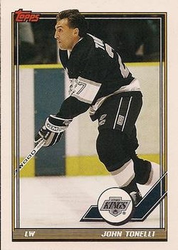 #161 John Tonelli - Los Angeles Kings - 1991-92 Topps Hockey
