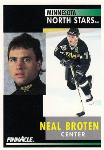 #161 Neal Broten - Minnesota North Stars - 1991-92 Pinnacle Hockey
