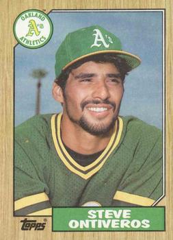 #161 Steve Ontiveros - Oakland Athletics - 1987 Topps Baseball