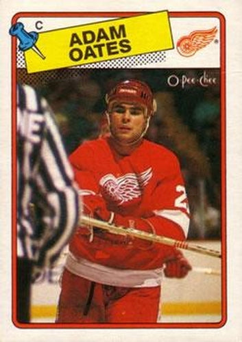 #161 Adam Oates - Detroit Red Wings - 1988-89 O-Pee-Chee Hockey