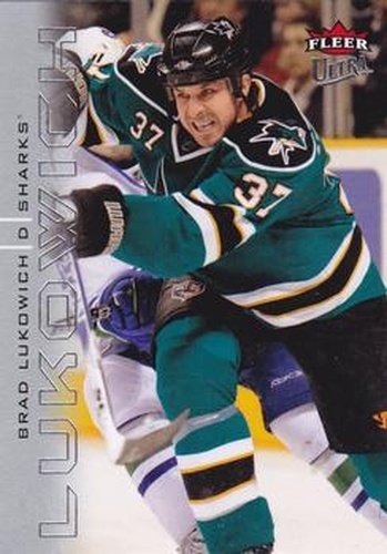 #161 Brad Lukowich - San Jose Sharks - 2009-10 Ultra Hockey