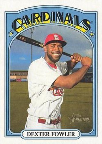 #161 Dexter Fowler - St. Louis Cardinals - 2021 Topps Heritage Baseball