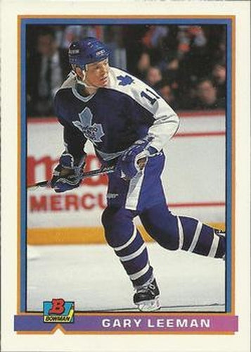 #161 Gary Leeman - Toronto Maple Leafs - 1991-92 Bowman Hockey