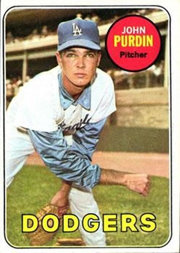 #161 John Purdin - Los Angeles Dodgers - 1969 Topps Baseball
