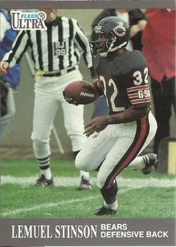 #161 Lemuel Stinson - Chicago Bears - 1991 Ultra Football