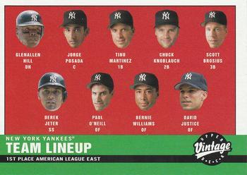 #161 New York Yankees - New York Yankees - 2001 Upper Deck Vintage Baseball