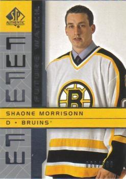 #161 Shaone Morrisonn - Boston Bruins - 2002-03 SP Authentic Hockey
