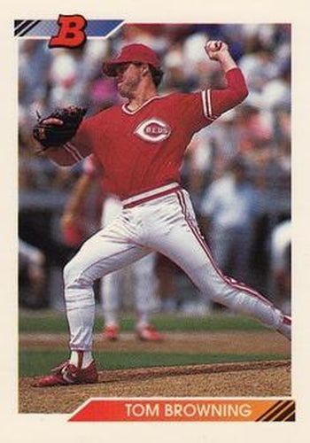 #161 Tom Browning - Cincinnati Reds - 1992 Bowman Baseball