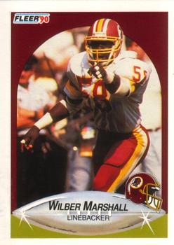#161 Wilber Marshall - Washington Redskins - 1990 Fleer Football