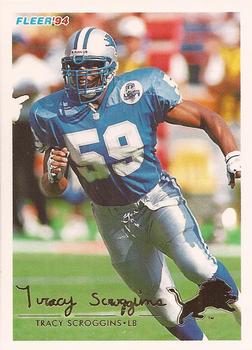 #161 Tracy Scroggins - Detroit Lions - 1994 Fleer Football