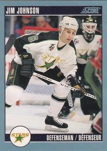 #161 Jim Johnson - Minnesota North Stars - 1992-93 Score Canadian Hockey