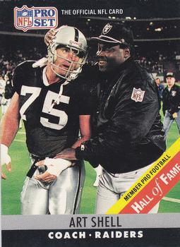 #161 Art Shell - Los Angeles Raiders - 1990 Pro Set Football
