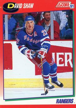 #161 David Shaw - New York Rangers - 1991-92 Score Canadian Hockey