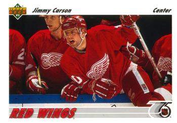 #161 Jimmy Carson - Detroit Red Wings - 1991-92 Upper Deck Hockey