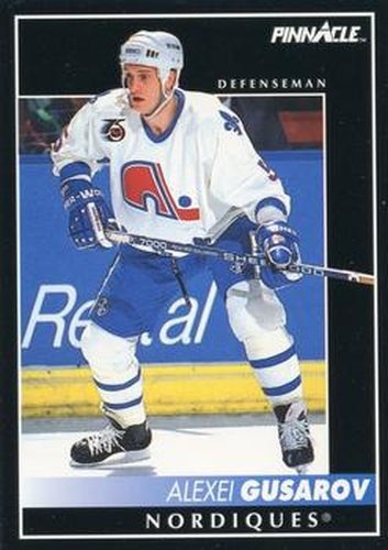 #161 Alexei Gusarov - Quebec Nordiques - 1992-93 Pinnacle Canadian Hockey