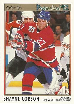 #161 Shayne Corson - Montreal Canadiens - 1991-92 O-Pee-Chee Premier Hockey