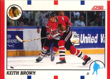 #161 Keith Brown - Chicago Blackhawks - 1990-91 Score Canadian Hockey