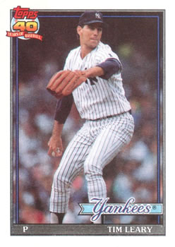#161 Tim Leary - New York Yankees - 1991 Topps Baseball