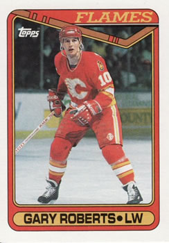 #161 Gary Roberts - Calgary Flames - 1990-91 Topps Hockey