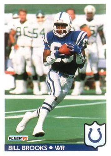 #161 Bill Brooks - Indianapolis Colts - 1992 Fleer Football