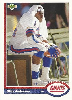 #161 Ottis Anderson - New York Giants - 1991 Upper Deck Football