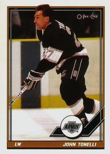 #161 John Tonelli - Los Angeles Kings - 1991-92 O-Pee-Chee Hockey