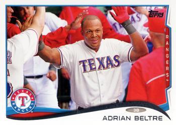 #161a Adrian Beltre - Texas Rangers - 2014 Topps Baseball