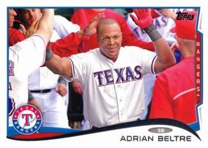 #161b Adrian Beltre - Texas Rangers - 2014 Topps Baseball